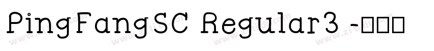 PingFangSC Regular3 字体转换
